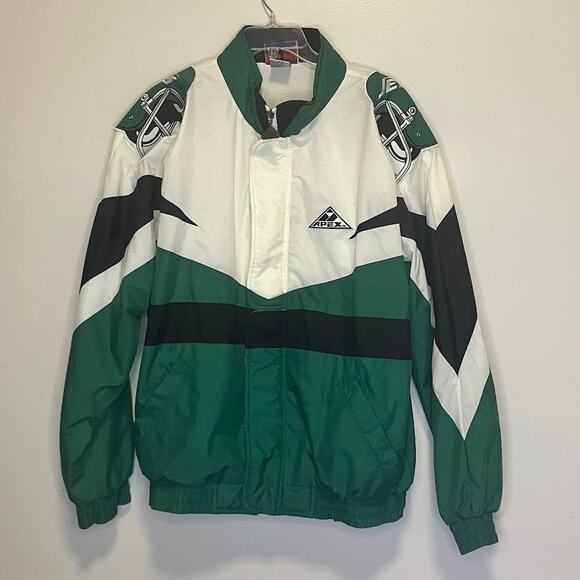 NFL Pro Line APEX One Vintage NEW YORK JETS Jacket Embroidered Logo Size XL - Picture 1 of 16